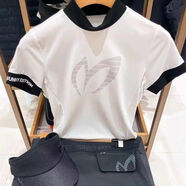 GOLF2025夏高爾夫女裝圓領(lǐng)T恤短袖修身彈力透氣彈力球衣Golf 白色L碼100斤到110斤