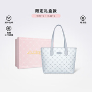 Kappa卡帕 新款正品托特包女大容量學(xué)生上課通勤單肩包百搭手提電腦包 海鹽薄荷灰禮盒套裝