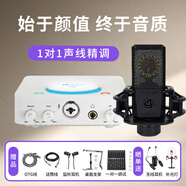 艾肯白色U Solo外置聲卡電腦手機(jī)通用主播直播錄音K歌麥克風(fēng)話筒聲卡設(shè)備套裝 U Solo+萊維特440PURE