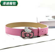 葉余蕓洛hello Kitty辣妹粉色腰帶禧情人節凱蒂貓皮帶牛仔褲 粉色kt二款 105cm 長(cháng) 寬3.2cm
