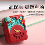 睿量Remax藍(lán)牙5.0音箱復(fù)古迷你音響低音炮自帶電池可充電FM收音機(jī) 白色 FM收音機(jī)版
