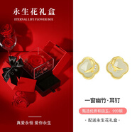 銀千惠999純銀和田玉耳釘女士高級感輕奢耳環(huán)情人節(jié)禮物送女友老婆生日1 一窗幽竹耳釘/999銀+【永生花禮盒】 七夕節(jié)女生禮物/配首飾證書/精美禮盒送老婆