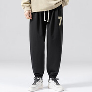 情緣貴族（QINGYUANGUIZU）加大加肥男褲胖子休閑運動(dòng)長(cháng)褲寬松肥佬春季大碼闊腳褲 3363 6XL (260斤到280斤)