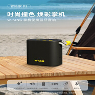 維爾晶D2便攜式藍(lán)牙音箱低音炮收音機(jī)IPX7防水迷你藍(lán)牙音箱
