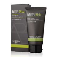 雅邦（ALOBON）男士活力補水潔面霜130g舒爽潔面膏泡沫控油保濕雅邦洗面奶
