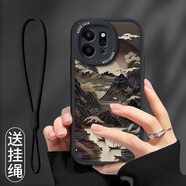 屹川（YICHUAN）適用榮耀play9t/pro手機殼 全包防摔網(wǎng)紅新款皮紋硅膠軟殼望舒金蓮女款  【酷炫黑】輕舟過(guò)山-贈保護膜+掛繩 榮耀play9tpro