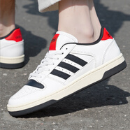 阿迪達斯 （adidas）男鞋女鞋板鞋 2025夏季新款運動(dòng)鞋情侶鞋輕便透氣耐磨復古休閑鞋 經(jīng)典小白鞋/黑紅 【曬圖返10】 44
