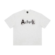 ACHOCK國潮牌字母印花短袖夏季新款男女生情侶裝寬松半袖圓領(lǐng)上衣短袖 白灰色   質(zhì)量優(yōu)于同行 M  當(dāng)天發(fā)貨