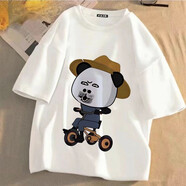 半雙蝦仁T恤定制動(dòng)漫網(wǎng)紅衣服衣服來(lái)圖定做百搭文字短袖圓領(lǐng)半袖 4 均碼 兒童裝140cm