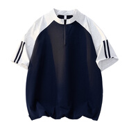 七武海短袖t恤男潮牌寬松春夏款半袖青年學(xué)生衣服美式復古冰感透氣上衣 HH5737白色 S
