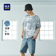 海瀾之家（HLA）短袖T恤合集 涼感抗菌-淺綠花紋R8 2XL 185/100A 推薦165~180斤