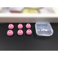 索尼入耳式耳機配件通用硅膠套耳帽雙層雙節套小米三星VIVO耳塞套 粉色自選3對大小留言