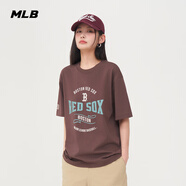 MLB官方 KARINA同款涼感復(fù)古百搭運(yùn)動(dòng)潮流休閑T恤25夏季新款TSV06 波士頓紅襪隊(duì)/棕色 XL