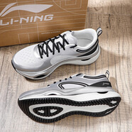 李寧2025春季新款運動(dòng)鞋女款驚鴻系列防滑回彈舒適透氣跑步鞋ARHV002 驚鴻 (2025新款）銀灰色 36