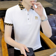 費洛仕POLO衫男短袖t恤翻領(lǐng)男裝夏季潮流半袖純棉上衣2025夏款高端體恤 1108白色 L