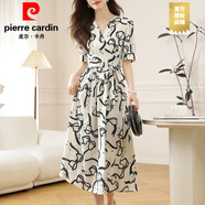 皮爾卡丹（PIERRE CARDIN）漂亮氣質(zhì)連衣裙女2025新款夏季輕奢高級感簡單大方小個(gè)子爆款裙子 廣州十三行連衣裙米杏色 S 超仙連衣裙新品