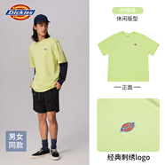 dickies簡約小logo全棉短袖T恤情侶款商場同款半袖上衣多色可選 DK010991 檸檬綠10991【經(jīng)典小標】 2XL