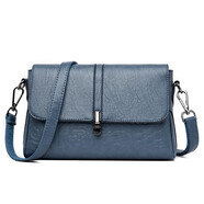 啄木鳥(niǎo)（TUCANO）七夕真皮中年媽媽款包包女2024新款韓版時(shí)尚百搭挎包軟皮單肩斜挎 藍色