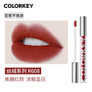 Color Key珂拉琪唇泥小彩蛋空氣唇釉水霧唇露黑緞鏡面口紅 熒光黃 絲絨 R608 紅棕