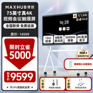 MAXHUB新銳EG65CAD視頻會(huì)議平板一體機(jī)觸摸屏 電子白板會(huì)議顯示屏電視教學(xué)無(wú)線投屏 V7新銳 75+時(shí)尚支架+傳屏器+筆