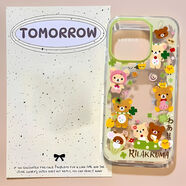 鮮程可四葉草輕松熊適用蘋(píng)果16PRO手機殼iPhone15/14PLUS新款華為MATE70 ST088四葉草輕松熊[精孔透明天使 其他手機型號