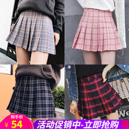 歐貝汐半身裙女百褶裙春夏春秋冬季裙子A字半裙學(xué)生j格裙學(xué)院風(fēng)女裝短裙 灰色 M