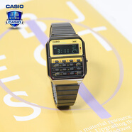 卡西歐（CASIO） 男表女表卡西歐手表男女情侶表學(xué)生時尚運動表太陽能雙顯電子表 CA-500WEGG-9BDF潮流黑 可計算器