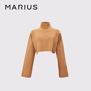MARIUS | 歐美大熱博主街拍Merino Wool經(jīng)典高領(lǐng)羊毛衫魚(yú)尾半裙 浪漫駝-高領(lǐng)套頭 M