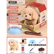 益寶王國(guó)（YIBAOKINGDOM） 舔舔汪喝奶 會(huì)說話的小狗玩具會(huì)唱歌兒童玩具狗狗走路會(huì)叫會(huì)動(dòng)的 金毛犬【哄娃套裝】 (充電款) 充電器+充電電池+螺絲刀