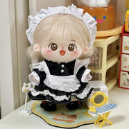 狐貍仙10/20毛絨娃衣可愛(ài)男女無(wú)屬性套裝正常體10/20棉花娃娃衣服 黑白小女仆20娃衣