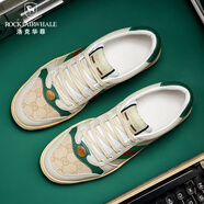 洛克華菲（Rock Fairwhale）新款男鞋英倫風(fēng)情侶款透氣男女板鞋鏤空運動(dòng)休閑鞋百搭女鞋子 綠色 41 帥哥