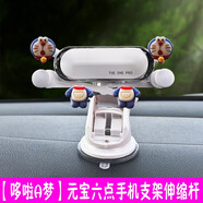 凱聯(lián)威新款車載手機支架卡通女生手機導(dǎo)航架汽車前擋風玻璃儀表臺吸盤式 哆啦A夢元寶六點手機支架伸縮桿