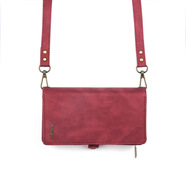 MEGSHI適用16PROMAX翻蓋手機保護套16插卡手機皮套錢(qián)包手機殼 紅色 iPhone66S