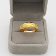 KZD老鳳凰999時(shí)尚日韓沙金戒指男女情侶對戒活口鍍金結婚仿真黃金戒 厚金光面戒指寬版老鳳祥同款