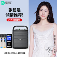 索愛（soaiy）SA-F33手提音響高低音戶外k歌大音量廣場舞電木吉他樂器音箱直播小型家用音箱雙話筒