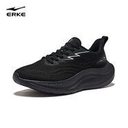 鴻星爾克（ERKE）追風(fēng)3v2男跑鞋25夏季新款軟底減震運動(dòng)鞋輕便網(wǎng)面跑步鞋透氣男鞋 正黑 -3304 41