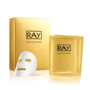 妝蕾泰國進(jìn)口妝蕾RAY蠶絲面膜緊致女士美容補(bǔ)水提亮保濕膚色收縮正品 【第二件半價】金色面膜10片*2盒