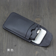 雙手機包iphone6S雙機皮套7plus蘋(píng)果8plus保護套手機包袋直插豎款 黑色 大子母款