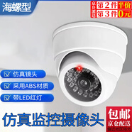 東之天地 仿真攝像頭逼真假監(jiān)控器室內(nèi)防賊防盜假攝像半球帶燈模型擺件 白色1個 仿真攝像頭