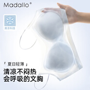 莫代爾超薄冰絲無(wú)痕內(nèi)衣女夏季薄款大胸顯小胸罩吊帶美背運(yùn)動(dòng)背心式文胸