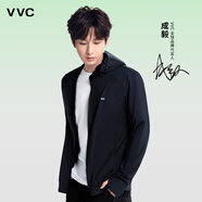 VVC成毅同款防曬衣男女502UV防曬服涼感透氣冰絲皮膚衣外套 時尚黑 L （160-170/60KG-75KG）