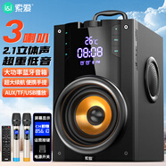 索愛(ài)（soaiy）SA-Q22戶(hù)外大音量廣場(chǎng)舞3d環(huán)繞音響小型家用地攤擺攤喇叭鬧鐘手提便攜電木吉他樂(lè )器音箱
