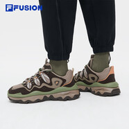 FILAFUSION斐樂潮牌男QD 96 DX未來潮鞋休閑鞋老爹鞋 山灰色/咖啡豆棕-MJ 41