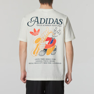 阿迪達斯（adidas）短袖T恤男士2025夏季新款三葉草運動(dòng)服半袖透氣寬松上衣圓領(lǐng)體恤 純棉IS2937漢玉白 S 推薦130-150斤