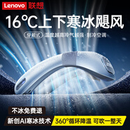 聯(lián)想半導體秒降16℃｜掛脖式制冷風(fēng)扇靜音超長(cháng)續航空調扇隨身便攜式小型無(wú)葉渦輪學(xué)生宿舍usb充電風(fēng)扇 金屬灰【新創(chuàng  )AI寒冰環(huán)繞颶風(fēng)+降噪續航雙重提升】