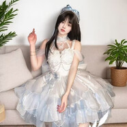 唐努烏現(xiàn)貨【天鵝絨】lolita套裝春款小清新禮服哥特風(fēng)純欲公主裙洛麗塔 【天鵝絨】裙子+拖尾+飛機盒 L