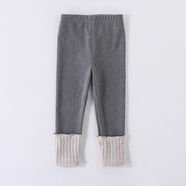 贏(yíng)一貝（Yingyibei）女童運動(dòng)套裝幼兒外套童裝韓版打底褲兩件套春季新款外穿潮童夾克 灰色打底褲 90