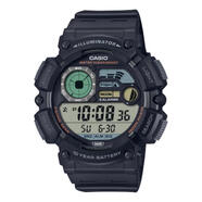卡西歐（CASIO）男士數(shù)字表多功能運(yùn)動(dòng)防水LED顯示戶外釣魚(yú)手表 WS-1500H-1AJF
