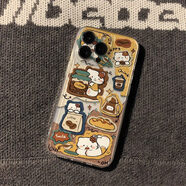 正狄復(fù)古貓咪適用蘋(píng)果16手機(jī)殼iPhone15ProMax新款13mini保護(hù)套14卡通 太空殼-透明復(fù)古貓咪+防爆膜 iPhoneXS