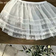 COLORFUL GEMS韓國女童夏季新款花邊短裙可愛(ài)百搭 白色網(wǎng)紗屁簾 100 -110